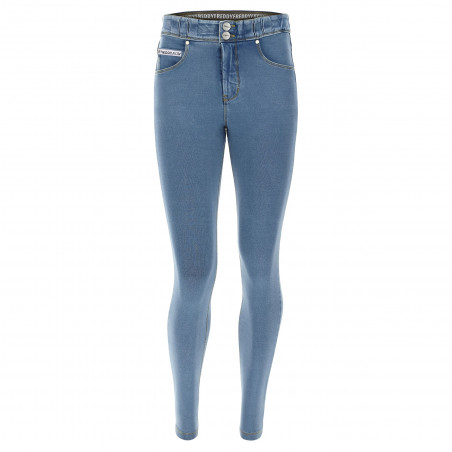 N.O.W. Pants - Mid Waist Skinny - J4Y - Clear Denim - Yellow Seam