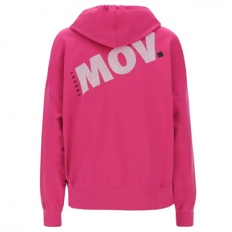 SHORT SWEATSHIRT - HOOD & ZIP - F90 - FUCHSIA