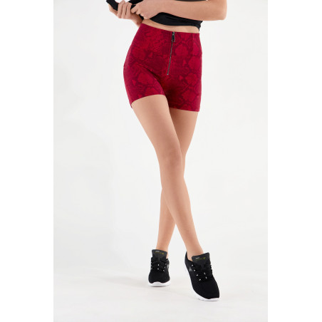 WR.UP® High Waist Shorts - Snake Print - R11G - Reptile Red