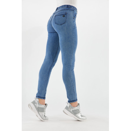 Freddy Black - Skinny Jeans In Stretch Denim - J4B - Clear Denim - Blue Seams