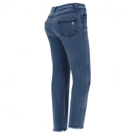 Freddy Black - Straight Jeans in Stretch Denim - J4B - Clear Denim - Blue Seam