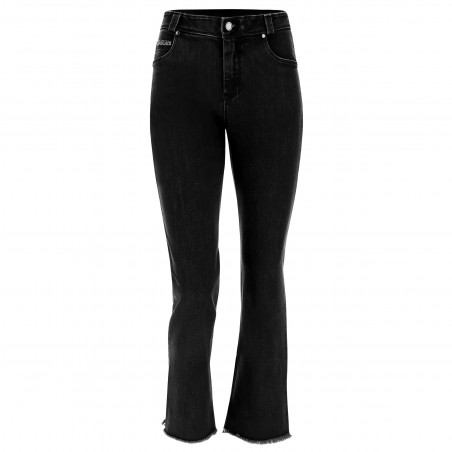 Freddy Fit Jeans - Straight Jeans in Stretch Denim - J7N - Black Denim - Black Seam