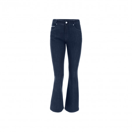 Freddy Fit Jeans - Cropped Flare Jeans in Stretch Denim - J0B - Dark Denim - Blue Seam