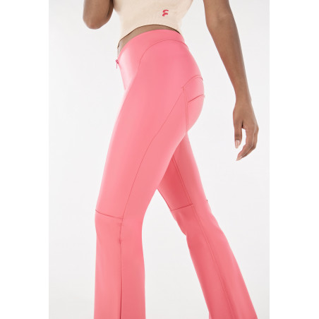 WR.UP® Eco Vegan Leather - High Waist Flare - V-Cut - P123 - Pink Cosmos