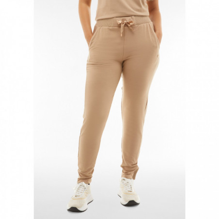 Viscose fleece trousers with ribbed inserts - M93