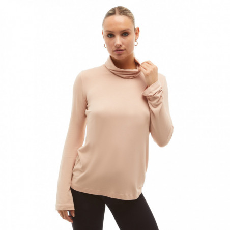 Long-sleeve turtleneck in viscose jersey - P106