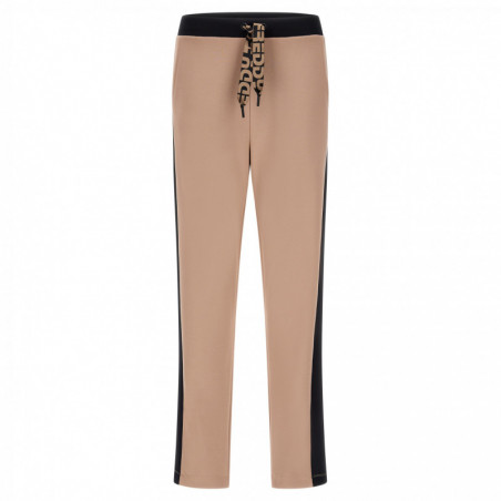 Milano rib trousers with a contrast waistband and bands - P80N