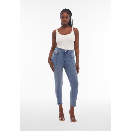 Freddy N.O.W.® Jeans - 7/8 High Waist Super Skinny - J108B - Medium Blue - Seams: on tone