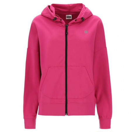 SHORT SWEATSHIRT - HOOD & ZIP - F90 - FUCHSIA